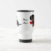 Mug De Voyage Noir et coeur doux bronzage de teckel (Centre)