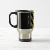 Mug De Voyage Noir Jaune Danger Stripes Ingénieur de constructio (Gauche)