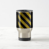 Mug De Voyage Noir Jaune Danger Stripes Ingénieur de constructio (Centre)