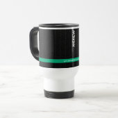 Mug De Voyage Noir moderne personnalisé (Devant gauche)