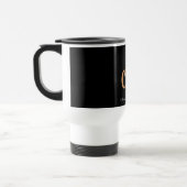 Mug De Voyage Noir or monogramme initiales moderne élégant perso (Gauche)
