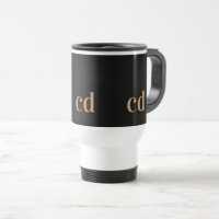 Noir or monogramme initiales personnalisation mode
