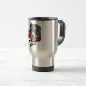 Mug De Voyage Noir Tan Bernese chien amour (Devant droit)
