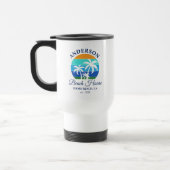 Mug De Voyage Nom de famille Beach House Sun Palm Trees (Gauche)
