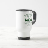 Mug De Voyage Nom de famille Lake House Forest Green Trees (Devant droit)