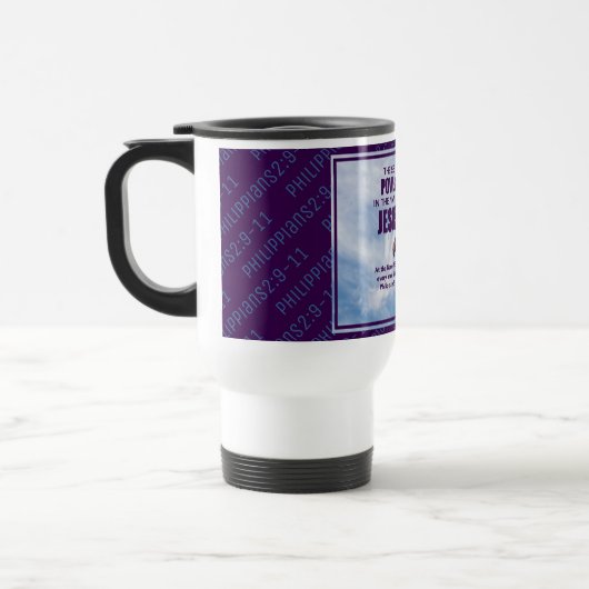 Mug De Voyage NOM DE LA Croix-Chrétienne DE JÉSUS | Philippiens  (Gauche)