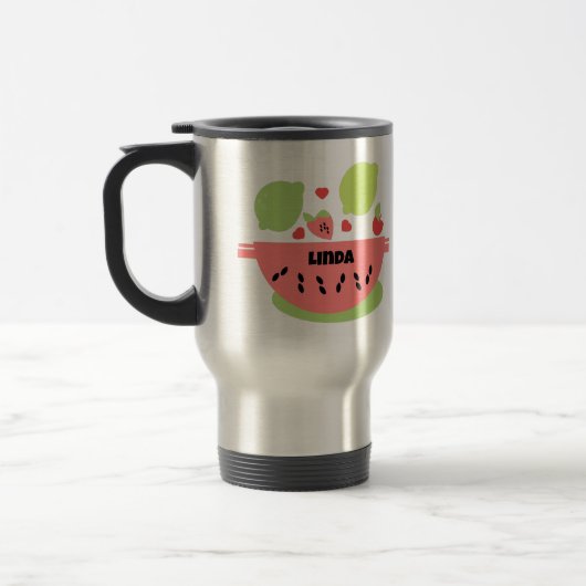 Mug De Voyage Nom de saladier à fruits (Gauche)