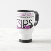 Mug De Voyage Nom d'entreprise de peintre de visage de code QR C (Devant droit)
