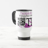 Mug De Voyage Nom d'entreprise de peintre de visage de code QR C (Devant gauche)
