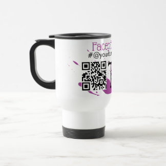 Mug De Voyage Nom d'entreprise de peintre de visage de code QR C