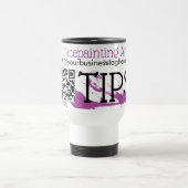 Mug De Voyage Nom d'entreprise de peintre de visage de code QR C (Centre)