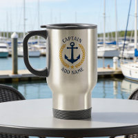 Nom du bateau capitaine Ancre Gold Style Laurel St