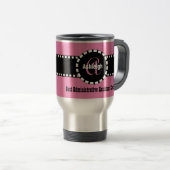 Mug De Voyage Nom fait sur commande V2 de monogramme d'ASSISTANT (Devant droit)