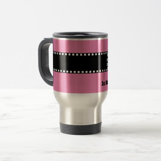 Mug De Voyage Nom fait sur commande V2 de monogramme d'ASSISTANT (Devant gauche)