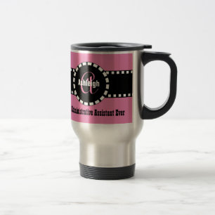 Mug De Voyage Nom fait sur commande V2 de monogramme d'ASSISTANT