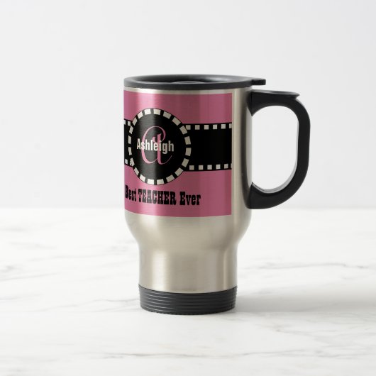 Mug De Voyage Nom fait sur commande V4 du meilleur monogramme de (Droit)