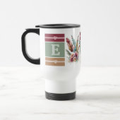 Mug De Voyage Nom initial personnalisé floral (Gauche)