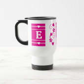 Mug De Voyage Nom initial personnalisé rose (Gauche)