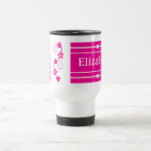 Mug De Voyage Nom initial personnalisé rose (Centre)