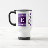 Mug De Voyage Nom initial personnalisé violet (Gauche)