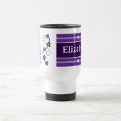 Mug De Voyage Nom initial personnalisé violet (Centre)