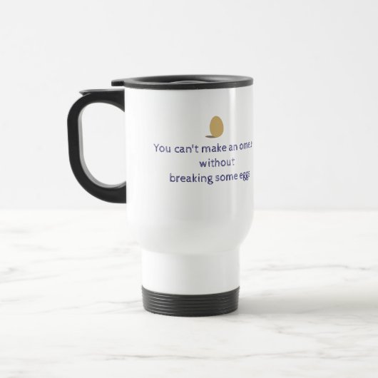 Mug De Voyage Nom omelette personnalisé (Gauche)
