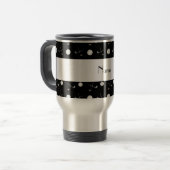 Mug De Voyage Nom personnalisé Boules de golf noires (Devant gauche)