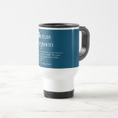 Mug De Voyage Nom personnalisé Définition Bleu (Devant droit)