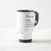 Mug De Voyage Nom personnalisé Définition Gray Satin Laser (Devant droit)