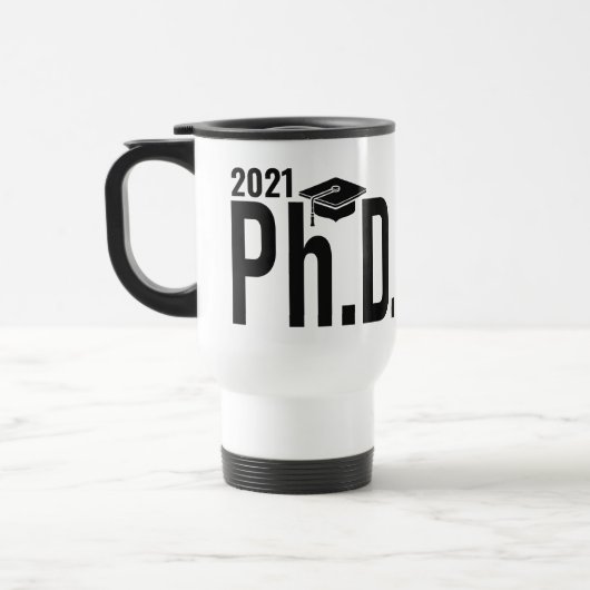 Mug De Voyage Nom personnalisé et doctorat de l'année (Gauche)