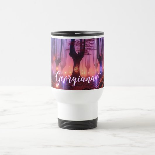 Mug De Voyage Nom personnalisé Forêt de Whimsigoth enchantée aut (Centre)