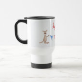 Mug De Voyage Nom personnalisé Giraffe et Kangaroo Bunting drape (Gauche)