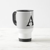 Mug De Voyage Nom personnalisé Monogram Arrière - plan argent (Devant gauche)