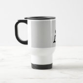 Mug De Voyage Nom personnalisé Monogram Arrière - plan argent (Gauche)