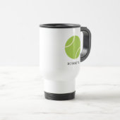 Mug De Voyage Nom personnalisé Monogram Tennis (Devant droit)