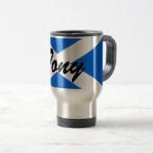 Mug De Voyage Nom personnalisé Scottish Flag mugcn (Devant droit)