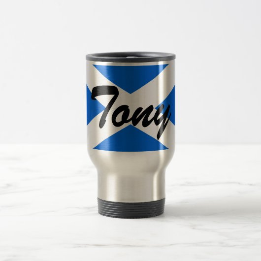 Mug De Voyage Nom personnalisé Scottish Flag mugcn (Centre)