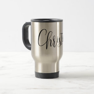 Mug De Voyage NOM PERSONNALISÉ - Script tendance personnalisé