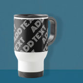 Mug De Voyage Nom rétro-moderne gras ou Motif Word