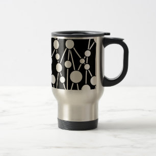 Mug De Voyage Nombreuses routes II Noir et Blanc