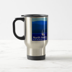 Mug De Voyage Nord de l'Idaho Bleu