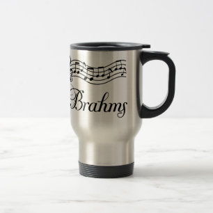 Mug De Voyage Notes de musique de Brahms de musique classique