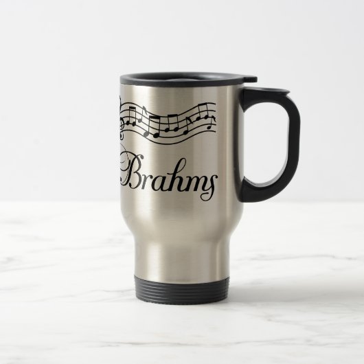 Mug De Voyage Notes de musique de Brahms de musique classique (Droit)