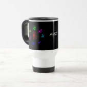 Mug De Voyage Notes musicales lumineuses avec éclaboussures de p (Devant gauche)