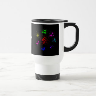 Mug De Voyage Notes musicales lumineuses avec éclaboussures de p