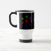 Mug De Voyage Notes musicales lumineuses avec éclaboussures de p (Gauche)