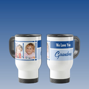 Mug De Voyage Nous vous aimons grand-mère ajouter des photos bla
