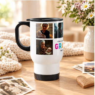 Mug De Voyage Nous vous aimons grand-mère personnalisé 6-Photo
