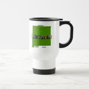 Mug De Voyage Nouveau Mexique Plan Plan Texte Photo