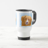 Mug De Voyage Nouvelle-Écosse Peinture de chien pour l'essayeur  (Devant droit)